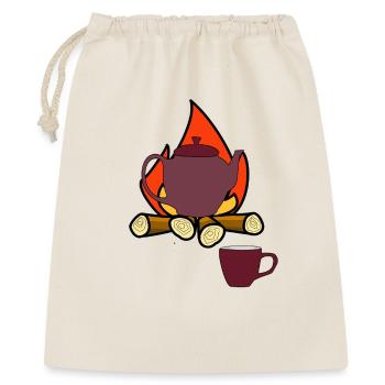 Camping Campfire Teapot Camper Tea Mug - Gift Bag 40 x 50 cm - nature - Front