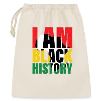 Je suis noir Mois de l’histoire Fierté afro-américaine - Sac cadeau 40 x 50 cm - nature - Devant