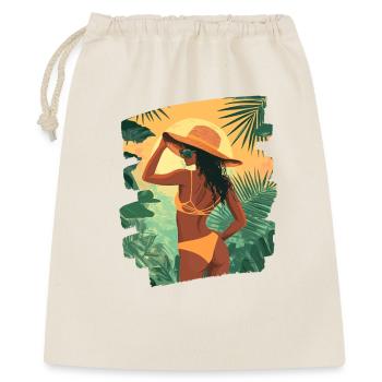 Sommer - Geschenkbeutel aus Baumwolle (40 x 50 cm) - Natur - Vorne