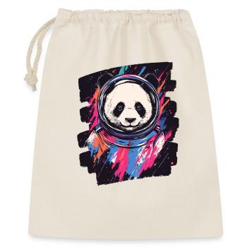Panda Astronaut - Geschenkbeutel aus Baumwolle (40 x 50 cm) - Natur - Vorne