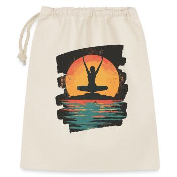 Yoga Namaste Meditation - Geschenkbeutel aus Baumwolle (40 x 50 cm) - Natur - Vorne