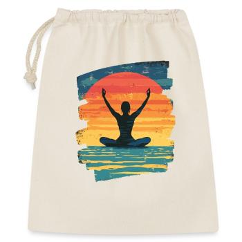Yoga Namaste Meditation - Geschenkbeutel aus Baumwolle (40 x 50 cm) - Natur - Vorne