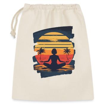 Yoga Namaste Meditation - Geschenkbeutel aus Baumwolle (40 x 50 cm) - Natur - Vorne