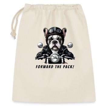 Biker Bulldog "Forward the Pack" - Gift Bag 40 x 50 cm - nature - Front
