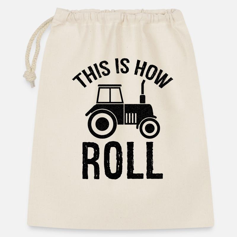 this is how roll - Geschenkbeutel aus Baumwolle (40 x 50 cm) - Natur