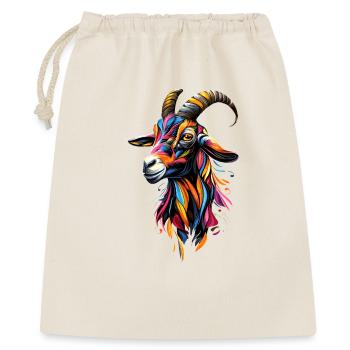 Ziege Hausziege Steinbock Ziegenbock Süße Ziegen - Geschenkbeutel aus Baumwolle (40 x 50 cm) - Natur - Vorne