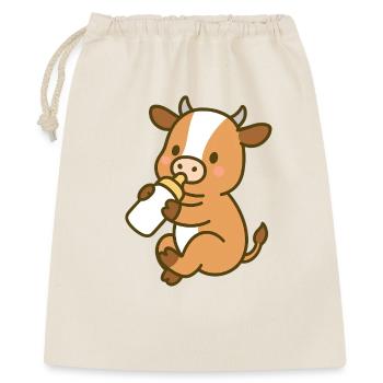 Little cow with milk bottles - Gift Bag 40 x 50 cm - nature - Front