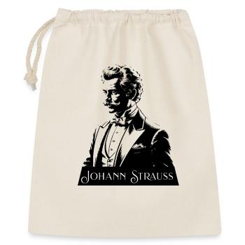 Johann Strauss Porträt Komponist Klassische Musik - Geschenkbeutel aus Baumwolle (40 x 50 cm) - Natur - Vorne