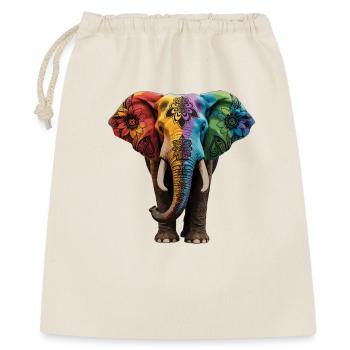 Elefant Rüsseltier Afrika Safari Wildnis Elefanten - Geschenkbeutel aus Baumwolle (40 x 50 cm) - Natur - Vorne