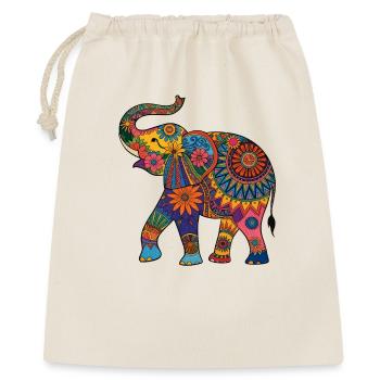 Elefant Rüsseltier Afrika Safari Wildnis Elefanten - Geschenkbeutel aus Baumwolle (40 x 50 cm) - Natur - Vorne