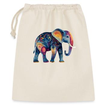 Elefant Rüsseltier Afrika Safari Wildnis Elefanten - Geschenkbeutel aus Baumwolle (40 x 50 cm) - Natur - Vorne