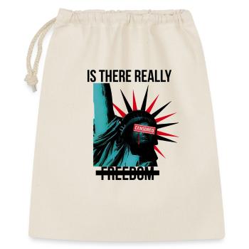 Rebellious Statue with Censorship Elements - Gift Bag 40 x 50 cm - nature - Front