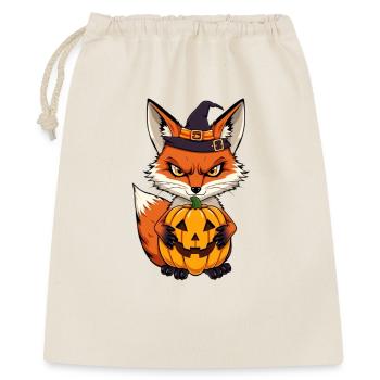 Halloween fox with pumpkin: cartoon illustration - Gift Bag 40 x 50 cm - nature - Front