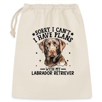 Treues Labrador-Haustierporträt - Geschenkbeutel aus Baumwolle (40 x 50 cm) - Natur - Vorne