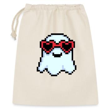 Pixel Ghost avec des nuances en forme de cœur - Sac cadeau 40 x 50 cm - nature - Devant