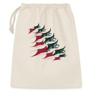 Manta Rochen Schwarm – Elegante Unterwasserwelt - Geschenkbeutel aus Baumwolle (40 x 50 cm) - Natur - Vorne