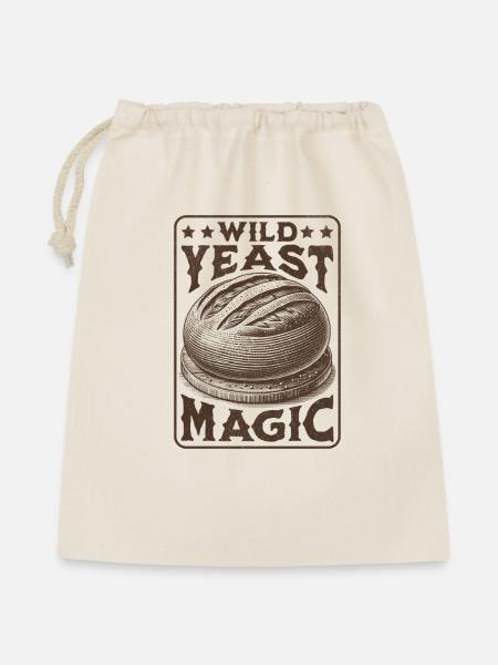 Wilde Hefe Magic Sauerteig Brot Liebhaber - Geschenkbeutel aus Baumwolle (40 x 50 cm) - Natur