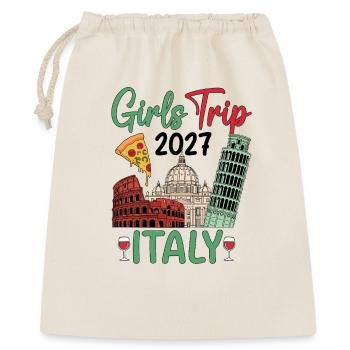Voyage entre filles en Italie 2027 - Sac cadeau 40 x 50 cm - nature - Devant