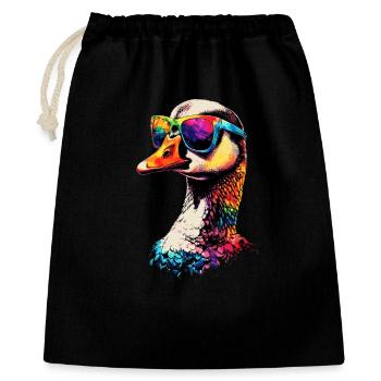 Oie mignon oie poussins Oie poussin canard petites oies - Sac cadeau 40 x 50 cm - noir - Devant