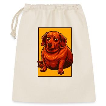 Teckel expressif Pop Art, Amoureux des chiens potelés - Sac cadeau 40 x 50 cm - nature - Devant