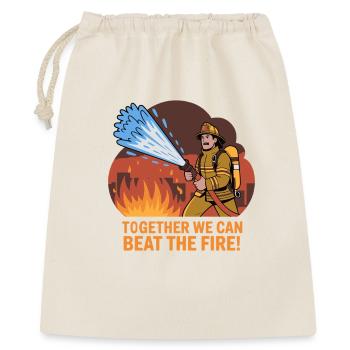 Firefighting Hero with Water Hose - Gift Bag 40 x 50 cm - nature - Front