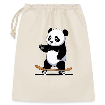 Ours câlin Panda sur planche à roulettes - Sac cadeau 40 x 50 cm - nature - Devant
