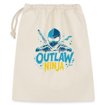 Outlaw Ninja Cartoon Design - Geschenkbeutel aus Baumwolle (40 x 50 cm) - Natur - Vorne