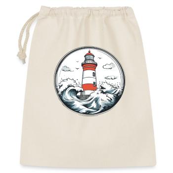Lighthouse in the storm scene illustration - Gift Bag 40 x 50 cm - nature - Front