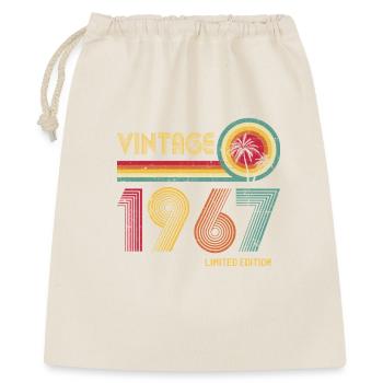 Design rétro Sunburst vintage des années 1970 - Sac cadeau 40 x 50 cm - nature - Devant
