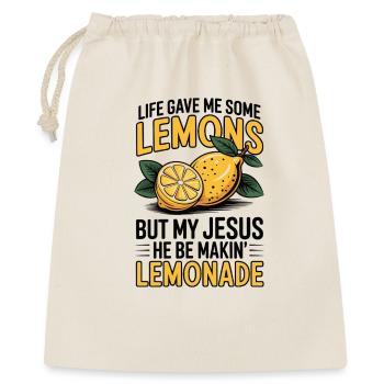 La vie m’a donné quelques citrons, mais mon Jésus qu’il soit - Sac cadeau 40 x 50 cm - nature - Devant