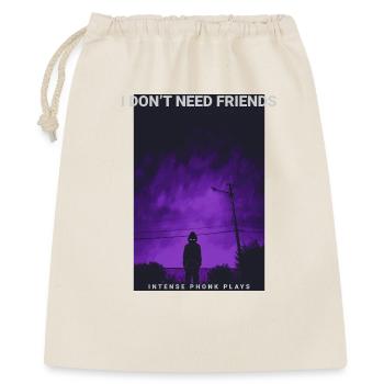 Je suis en retard, je m'en fiche, motif néon, téléphone sombre - Sac cadeau 40 x 50 cm - nature - Devant
