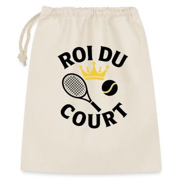 Roi du Court Cadeau Joueur de Tennis - Sac cadeau 40 x 50 cm - nature - Devant