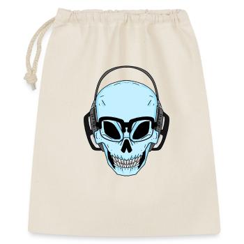 Crâne avec casque et lunettes - Sac cadeau 40 x 50 cm - nature - Devant