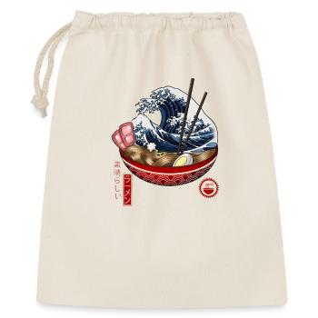 Kawaii Wave Ramen Schüssel Design - Geschenkbeutel aus Baumwolle (40 x 50 cm) - Natur - Vorne