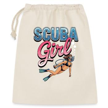 Scuba Girl Diving Design - Gift Bag 40 x 50 cm - nature - Front