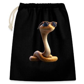 snake, python, cobra, rattlesnake, snakes - Gift Bag 40 x 50 cm - black - Front