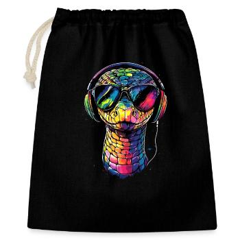 serpent, python, cobra, serpent à sonnettes, serpents - Sac cadeau 40 x 50 cm - noir - Devant