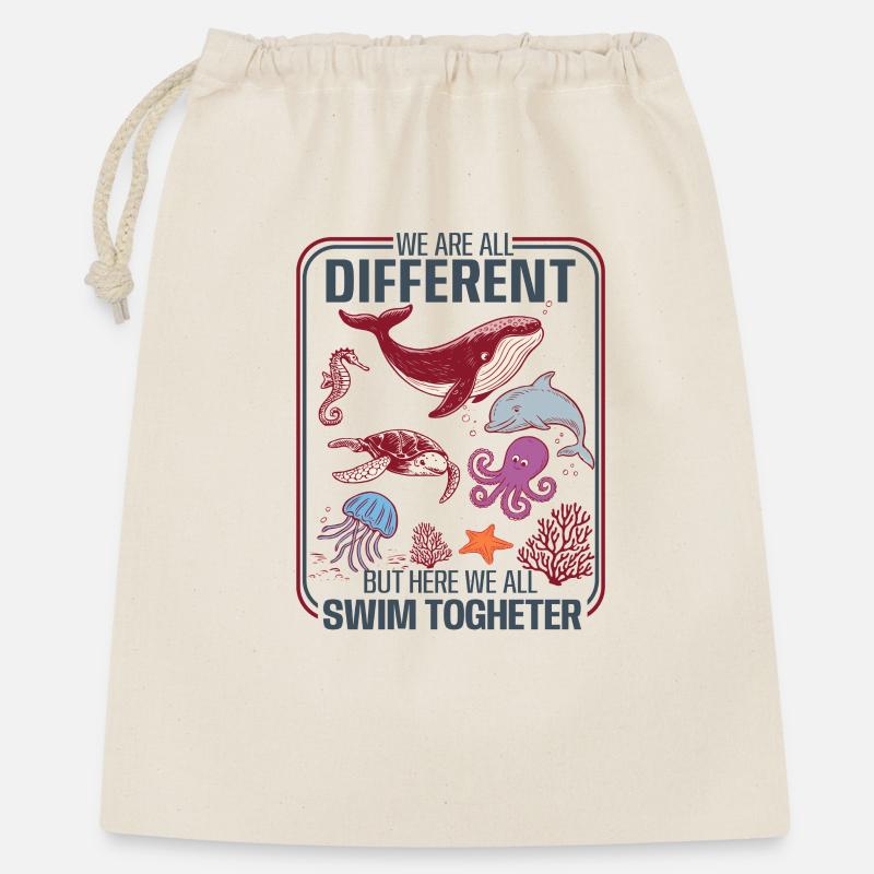 Underwater Diversity Unity Design - Gift Bag 40 x 50 cm - nature