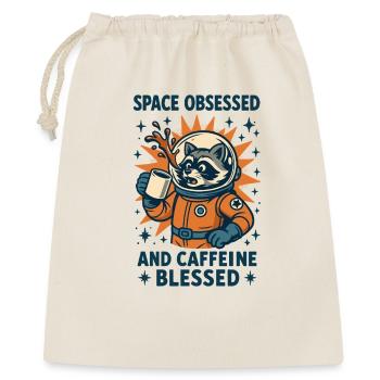 Obsédé par l'espace et la caféine drôle - Sac cadeau 40 x 50 cm - nature - Devant