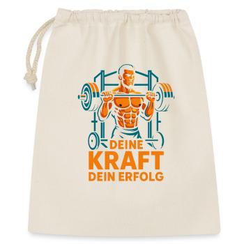 Forte forme physique motivation pression chemise bodybuilder - Sac cadeau 40 x 50 cm - nature - Devant