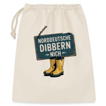 Allemand du Nord Dibbern Nich Humour bas allemand - Sac cadeau 40 x 50 cm - nature - Devant