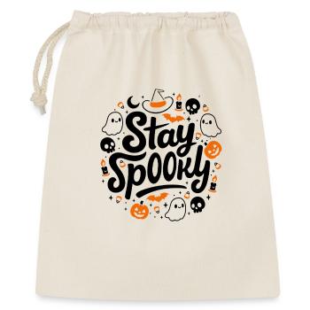 Halloween Stay Spooky - Silhouette Orange Noir - Sac cadeau 40 x 50 cm - nature - Devant