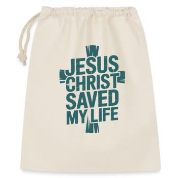 Jésus-Christ m’a sauvé la vie - Sac cadeau 40 x 50 cm - nature - Devant