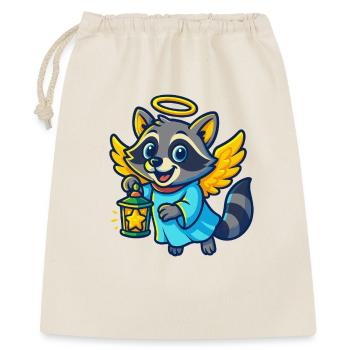 Conception de Noël Angel Raccoon - Sac cadeau 40 x 50 cm - nature - Devant