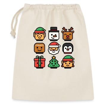 Noël Blocs de construction Chefs Jeunesse Enfant Noël - Sac cadeau 40 x 50 cm - nature - Devant