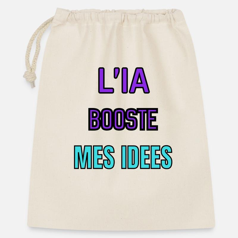 Futuristic quote "AI boosts my ideas" - Gift Bag 40 x 50 cm - nature