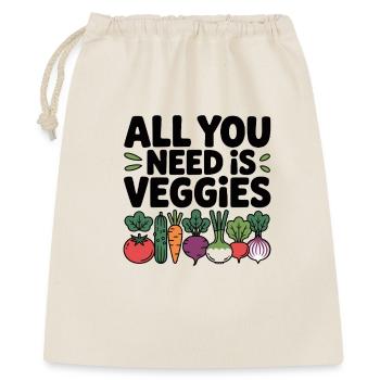 Tout ce dont vous avez besoin, ce sont des légumes - Sac cadeau 40 x 50 cm - nature - Devant