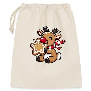 Renne avec Cookies Joy - Sac cadeau 40 x 50 cm - nature - Devant
