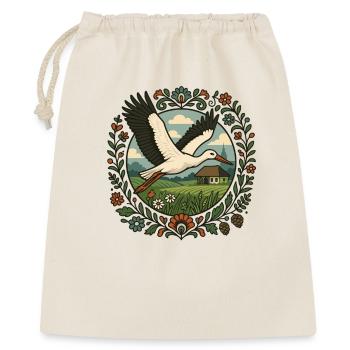 Polish Stork Folk Art Countryside Design - Gift Bag 40 x 50 cm - nature - Front