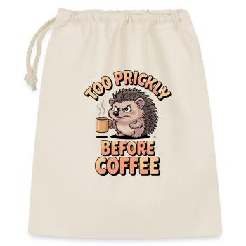 Humour de hérisson – Trop piquant avant le café - Sac cadeau 40 x 50 cm - nature - Devant